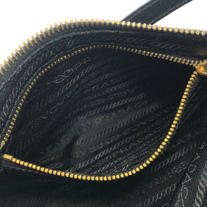 PRADA Triangle Logo Nylon Handbag Black Vintage Old sisgax