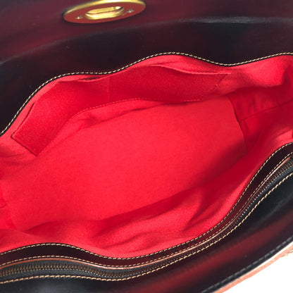 LOEWE Anagram Suede Handbag Black Vintage Old yz5835