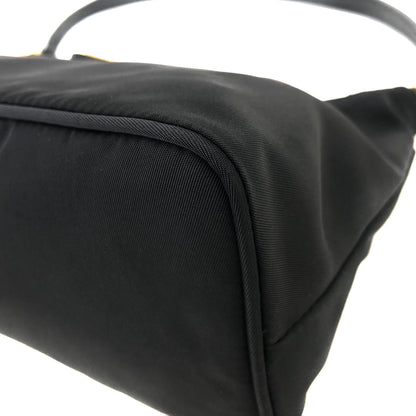 PRADA Triangle Logo Nylon Handbag Black Vintage Old sisgax