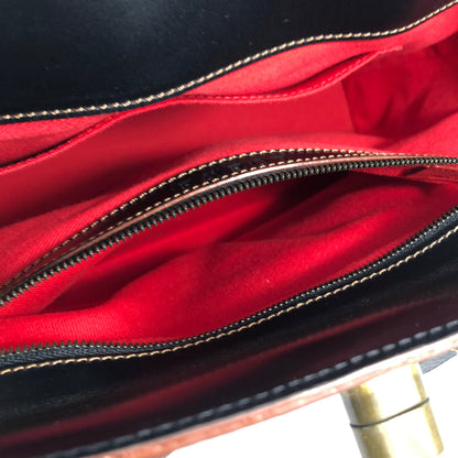 LOEWE Anagram Suede Handbag Black Vintage Old yz5835