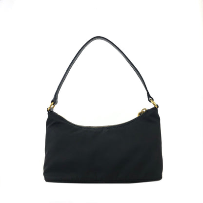 PRADA Triangle Logo Nylon Handbag Black Vintage Old sisgax