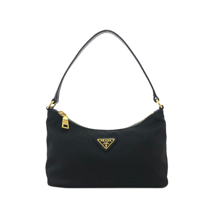 PRADA Triangle Logo Nylon Handbag Black Vintage Old sisgax