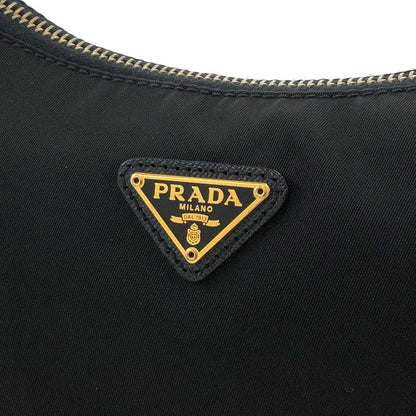 PRADA Triangle Logo Nylon Handbag Black Vintage Old sisgax