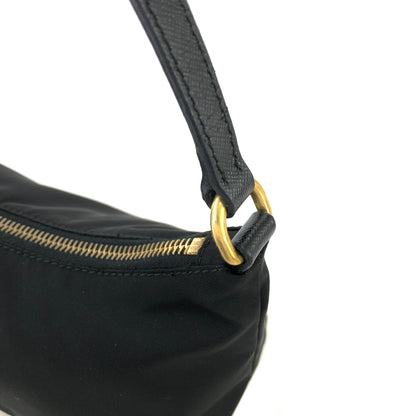 PRADA Triangle Logo Nylon Handbag Black Vintage Old sisgax