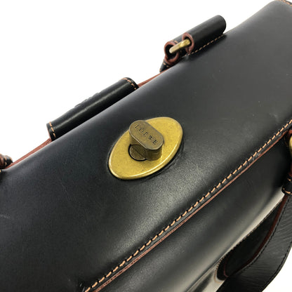 LOEWE Anagram Suede Handbag Black Vintage Old yz5835