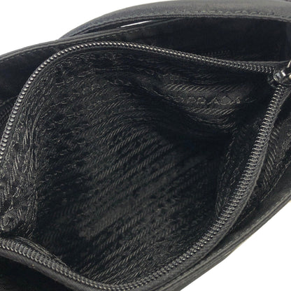PRADA Triangle Logo Nylon Shoulder Bag Black Vintage Old 37fgmm