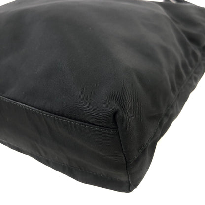 PRADA Triangle Logo Nylon Shoulder Bag Black Vintage Old 37fgmm