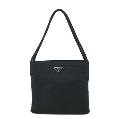 PRADA Triangle Logo Nylon Shoulder Bag Black Vintage Old 37fgmm