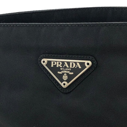 PRADA Triangle Logo Nylon Shoulder Bag Black Vintage Old 37fgmm