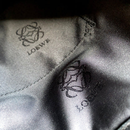 LOEWE Anagram Ostrich Handbag Black Vintage Old 6phzi2