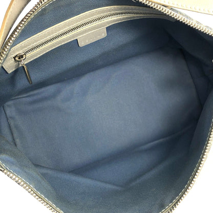 CELINE C Macadam Jacquard Handbag Blue Vintage Old Celine znhcpr