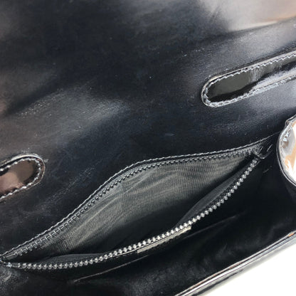 CELINE Padlock Turn Lock Patent Leather Crossbody Shoulder bag Black Vintage Old Celine aupwwr