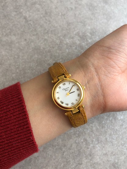 Christian Dior Quartz Watch Brown 3005 Vintage j3tikl