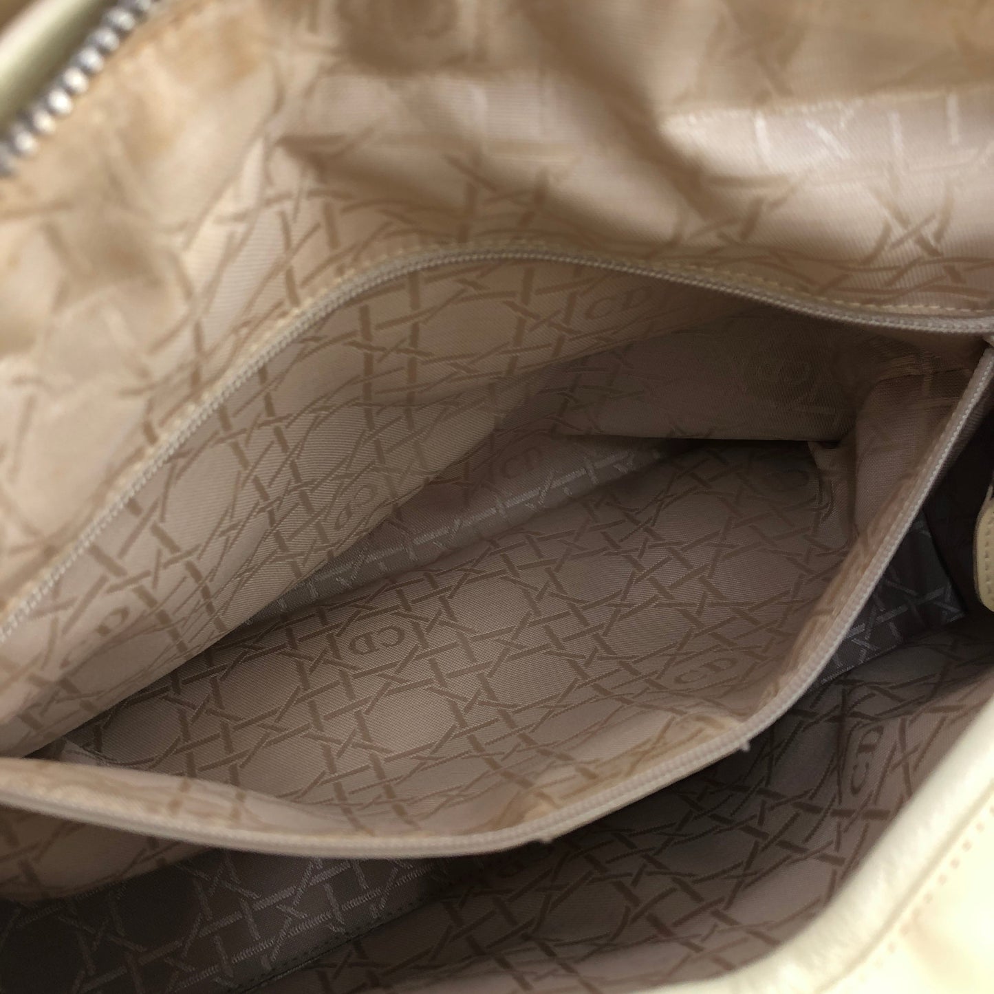 Christian Dior Lady Dior Cannage Tortoiseshell Handle Handbag Beige Vintage w2bk7y
