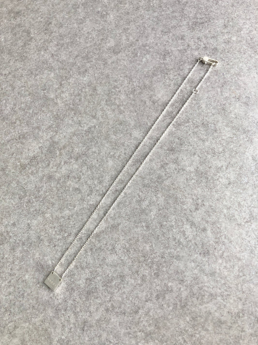GUCCI Logo Necklace Silver SILVER925 Vintage 78tegk