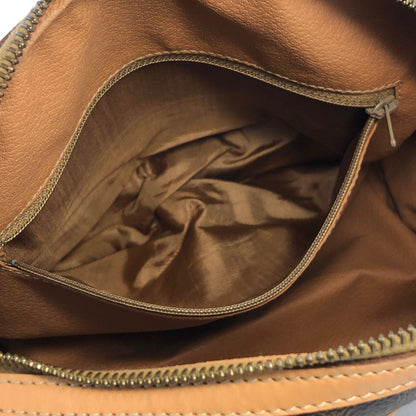 CELINE Macadam Blason Embossed PVC Leather Mini Boston Keepall Boston Bag Brown Vintage Old zeahxx