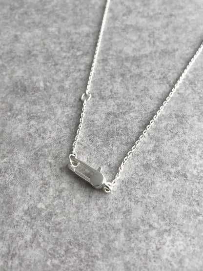 GUCCI Logo Necklace Silver SILVER925 Vintage 78tegk
