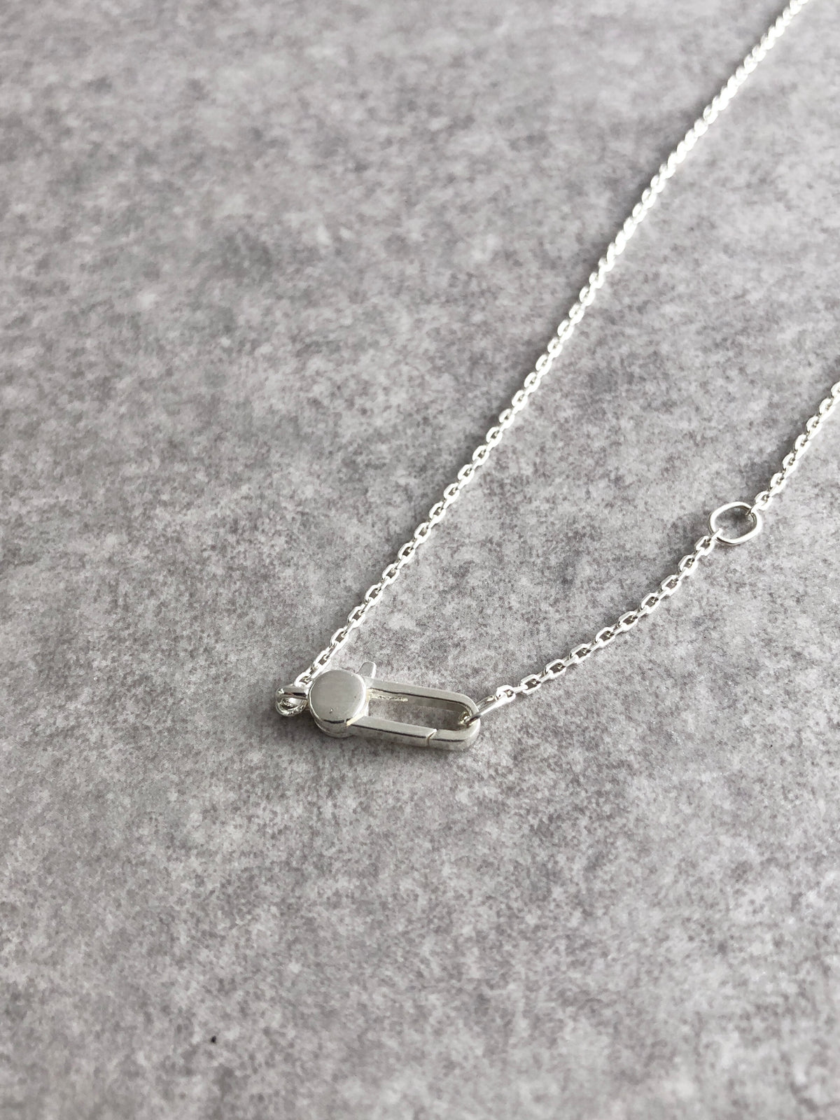 GUCCI Logo Necklace Silver SILVER925 Vintage 78tegk