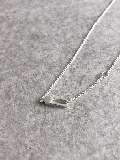 GUCCI Logo Necklace Silver SILVER925 Vintage 78tegk