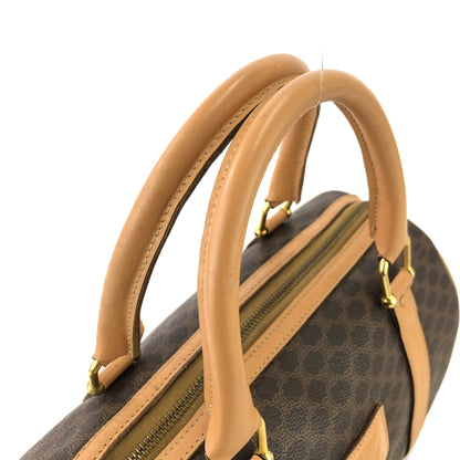 CELINE Macadam Blason Embossed PVC Leather Mini Boston Keepall Boston Bag Brown Vintage Old zeahxx