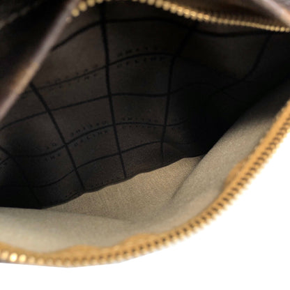 CELINE Celine Madameka PVC 皮革前拉鍊方形托特包棕色復古舊 Celine mpgnga