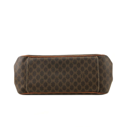 CELINE Celine Madameka PVC 皮革前拉鍊方形托特包棕色復古舊 Celine mpgnga