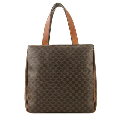 CELINE Celine Madameka PVC 皮革前拉鍊方形托特包棕色復古舊 Celine mpgnga