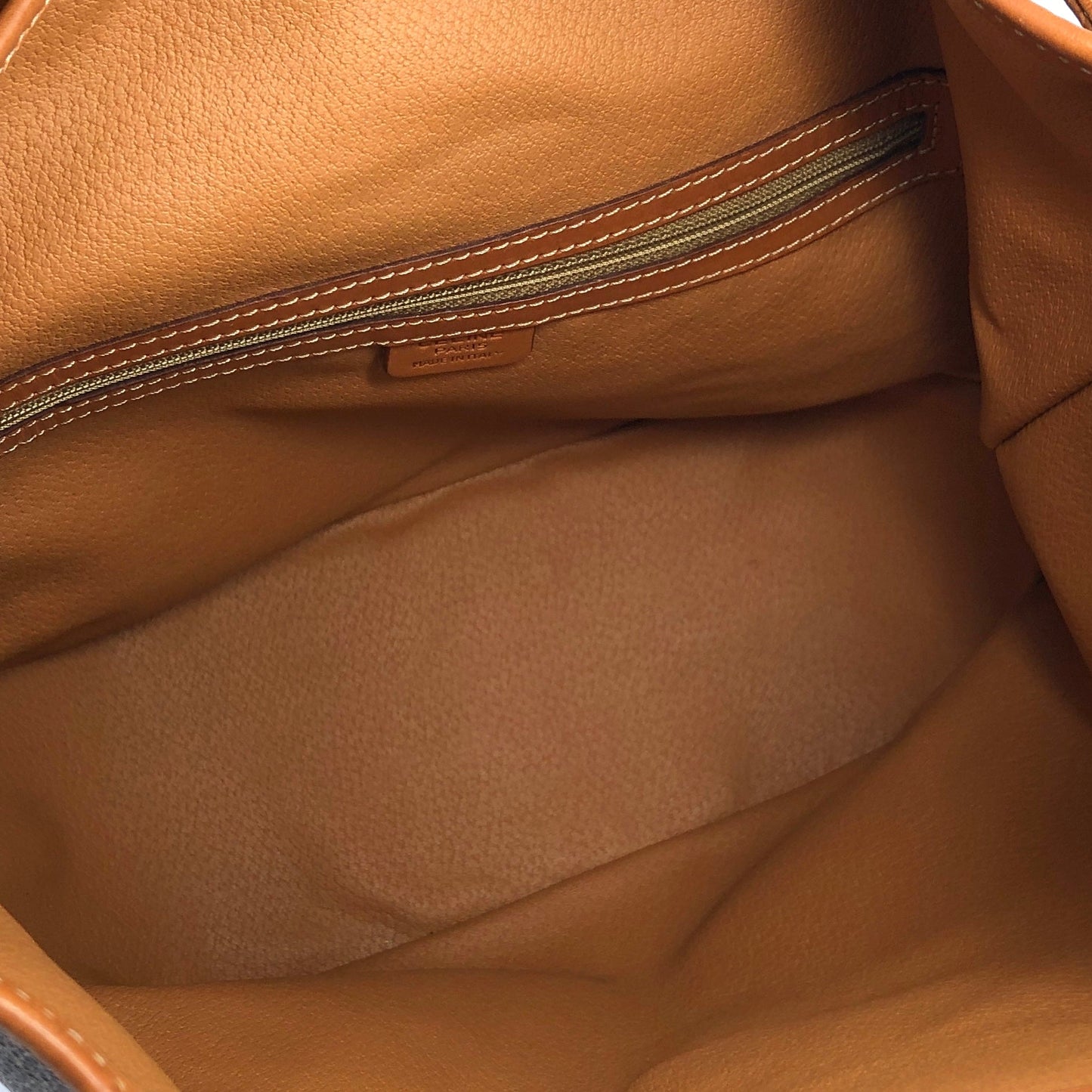 CELINE Macadam Front Belt Logo Charm PVC Leather Bag Pack Rucksack Brown Vintage Old Celine nmhrrj
