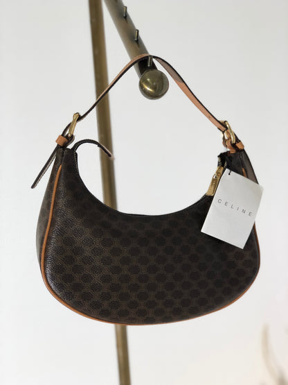 CELINE Macadam Handbag Shoulder Bag Hobobag Brown AVA Old Celine Vintage j3grwx