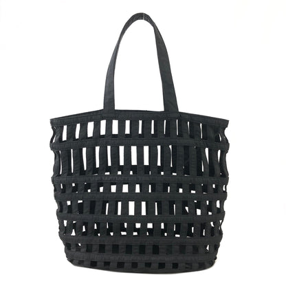 PRADA Nylon Cutout Handbag With Pouch Black Vintage Old b64rft
