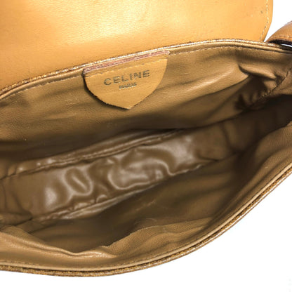 CELINE Macadam Blason Flap Mini Shoulder bag Beige Vintage Old CELINE sjeg4v