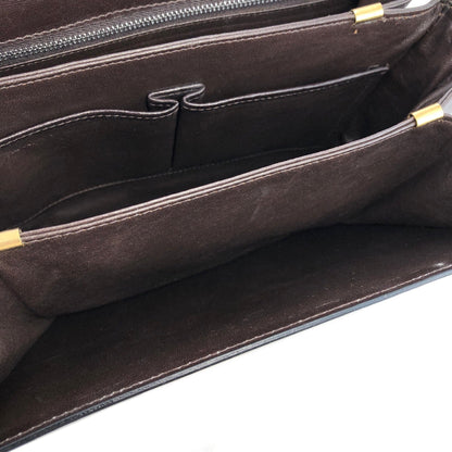 CELINE 馬車皮革肩背包棕色復古舊 Celine yatwhr