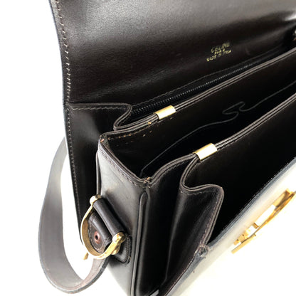 CELINE 馬車皮革肩背包棕色復古舊 Celine yatwhr