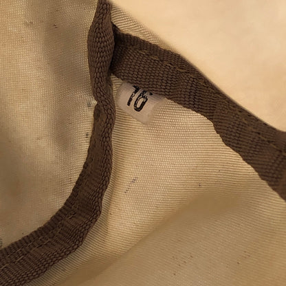 PRADA Triangle logo Nylon Drawstring Small Handbag Pouch Beige Vintage Old r5k777