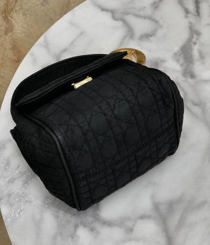 Christian Dior Cannage Charm 尼龍迷你手袋 黑色 復古 舊 kjas5s