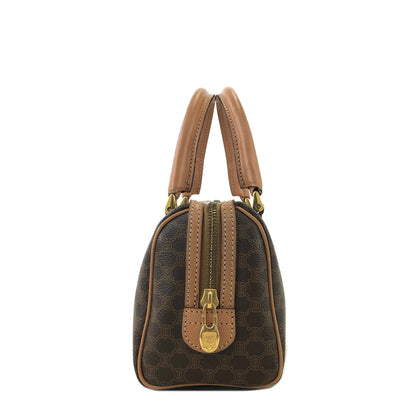 CELINE Macadam Two-way Shoulder bag Mini Boston bag Handbag Brown Vintage Old CELINE tgd87j