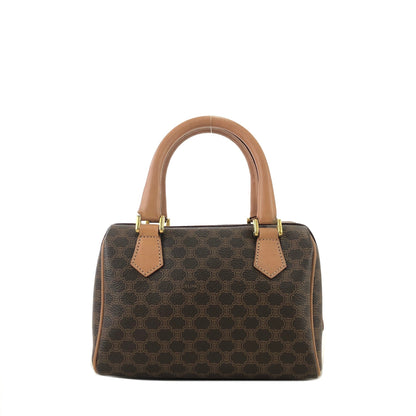 CELINE Macadam Two-way Shoulder bag Mini Boston bag Handbag Brown Vintage Old CELINE tgd87j