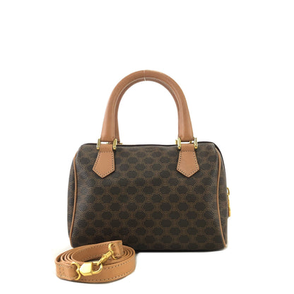 CELINE Macadam Two-way Shoulder bag Mini Boston bag Handbag Brown Vintage Old CELINE tgd87j
