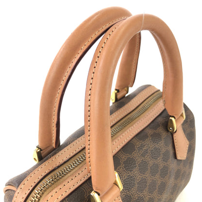CELINE Macadam Two-way Shoulder bag Mini Boston bag Handbag Brown Vintage Old CELINE tgd87j