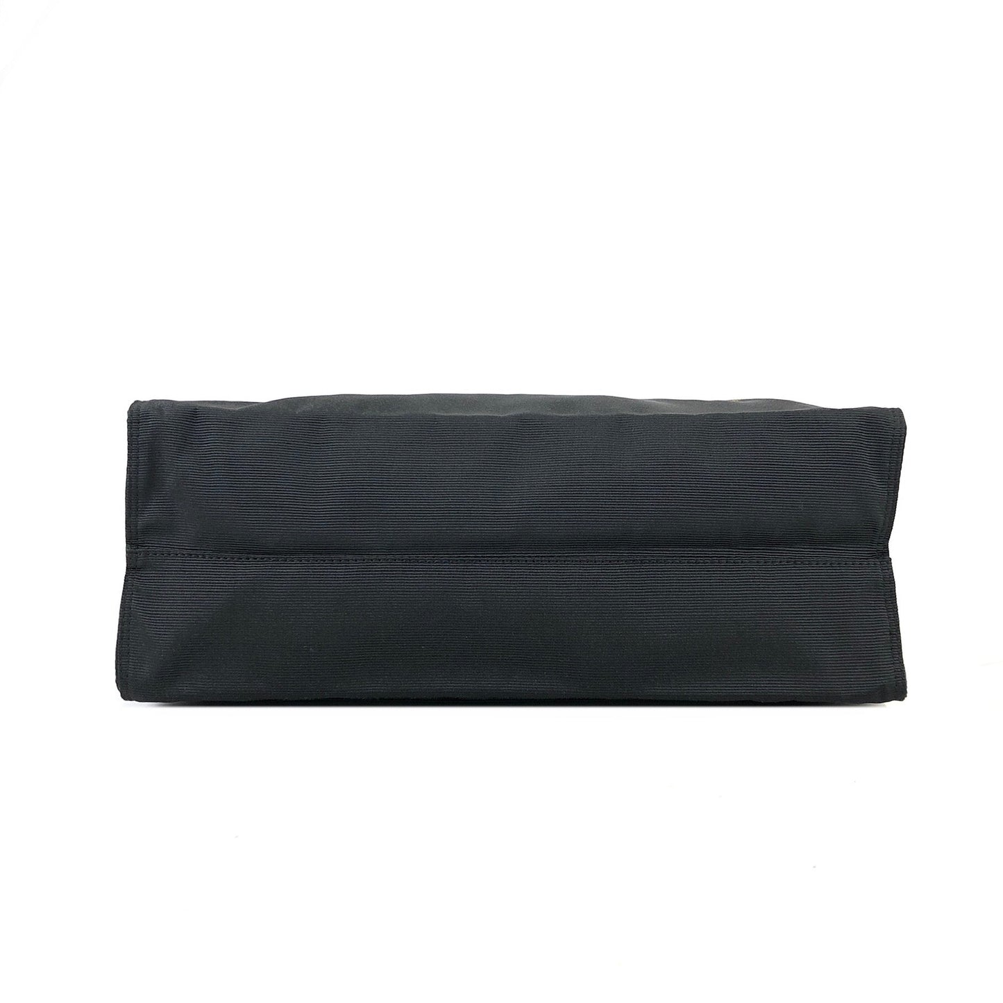 FENDI Logo Nylon Handbag Black 4a26r3