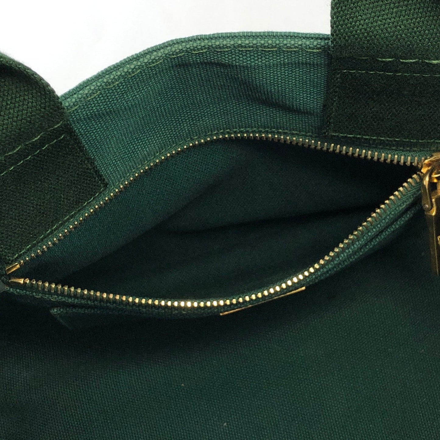 PRADA CANAPA Logo Two-way Handbag Shoulder bag Green Vintage Old gp3fik