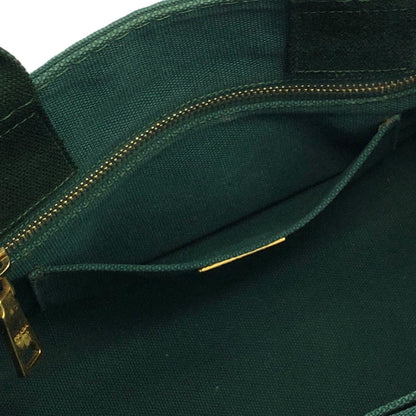 PRADA CANAPA Logo Two-way Handbag Shoulder bag Green Vintage Old gp3fik