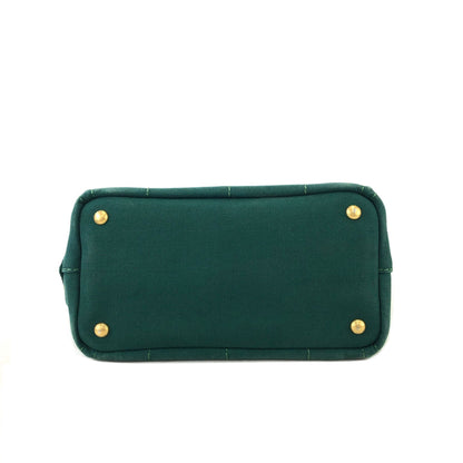 PRADA CANAPA Logo Two-way Handbag Shoulder bag Green Vintage Old gp3fik