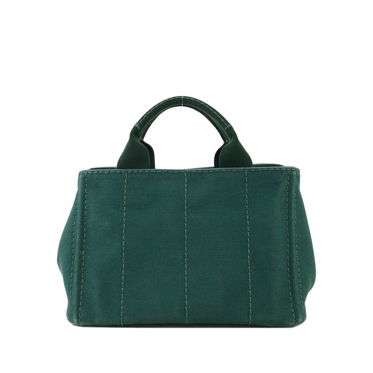 PRADA CANAPA Logo Two-way Handbag Shoulder bag Green Vintage Old gp3fik