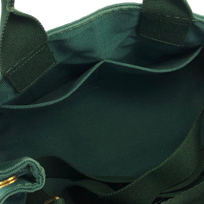 PRADA CANAPA Logo Two-way Handbag Shoulder bag Green Vintage Old gp3fik