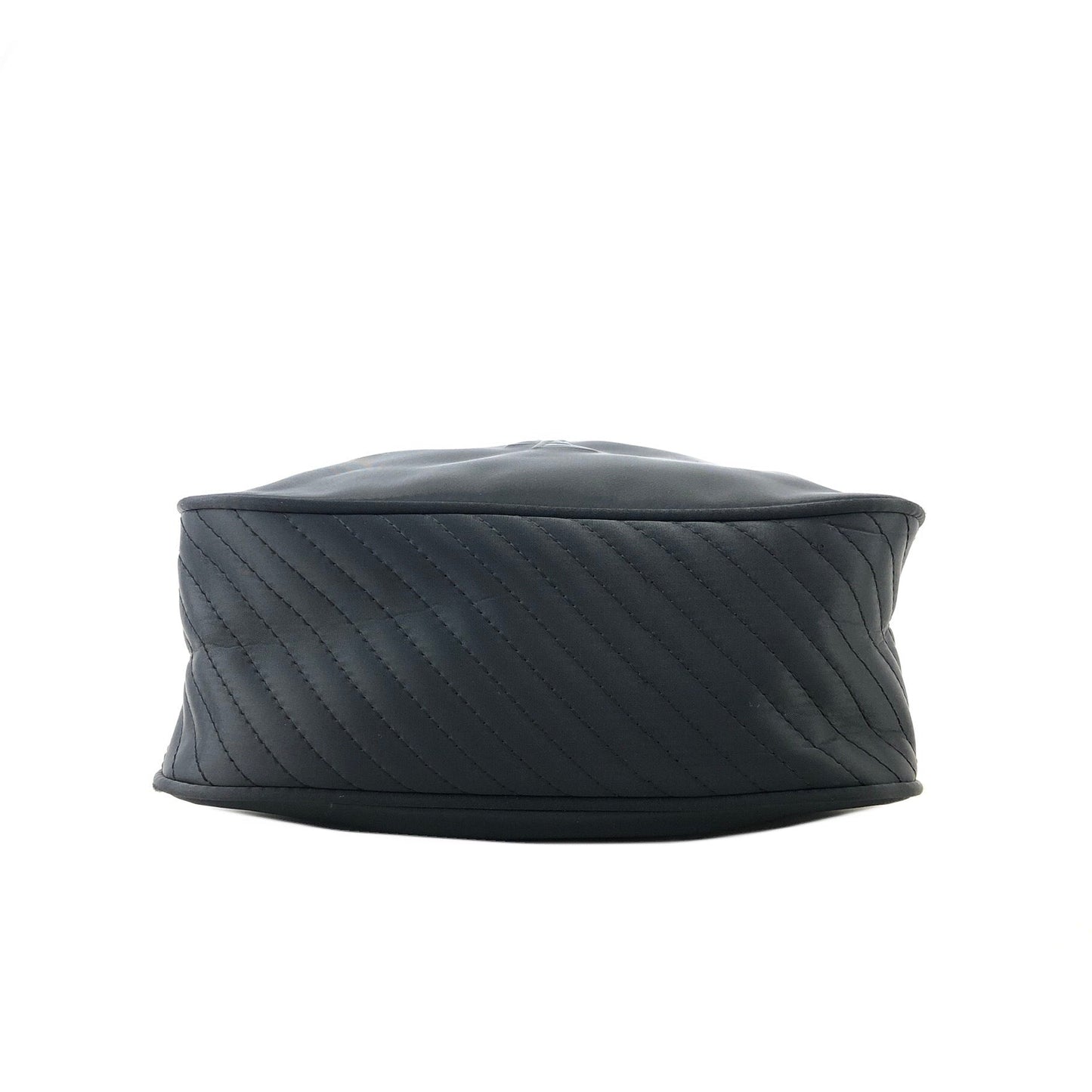Yves Saint Laurent YSL Nylon Drawstring Shoulder bag Navy Vintage aags4s