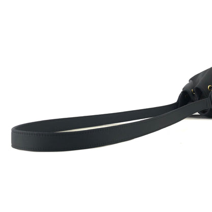 Yves Saint Laurent YSL Nylon Drawstring Shoulder bag Navy Vintage aags4s