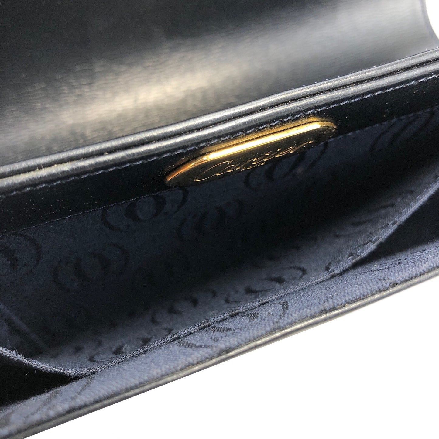 Cartier Sapphire Clutch Bag Navy Vintage nu45in