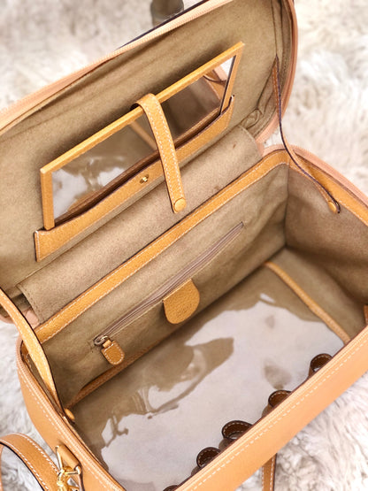 GUCCI Bamboo Shoulder bag Vanity bag Camel Vintage Old GUCCI 2gddxc