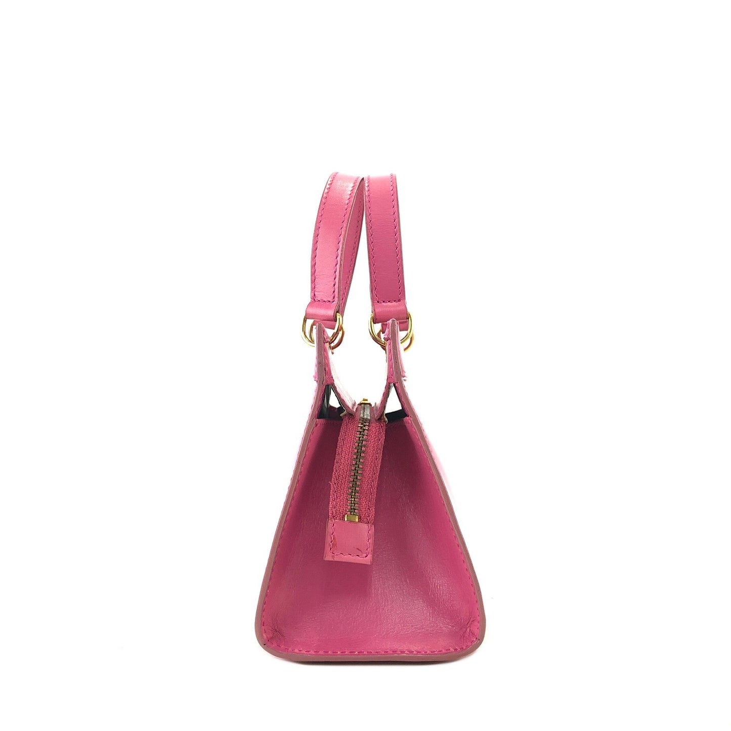 CELINE Leather Two-way Small Crossbody Shoulder bag Handbeg Pink Vintage Old Celine drxhcc